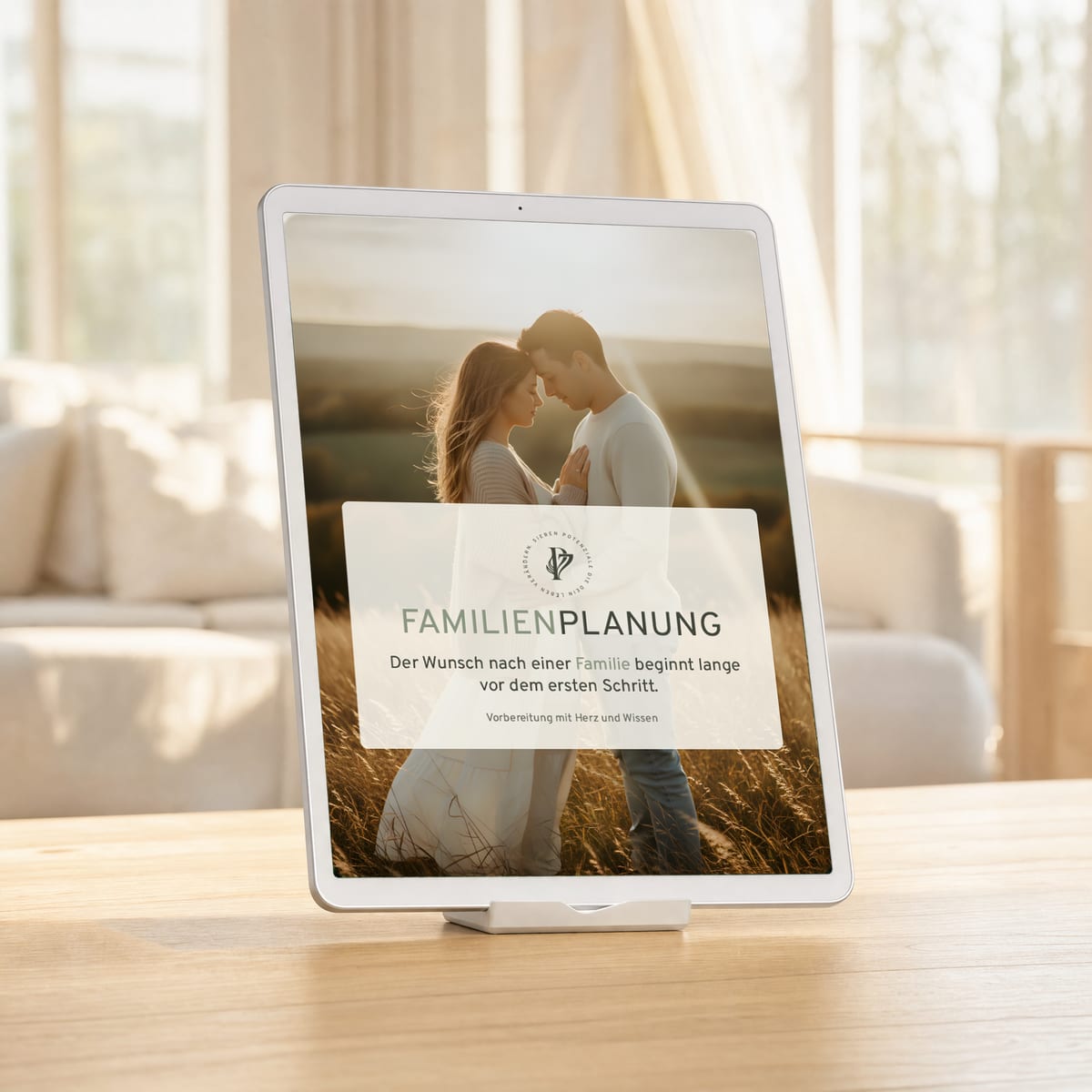 Das E-Booklet Familienplanung auf dem Tablet