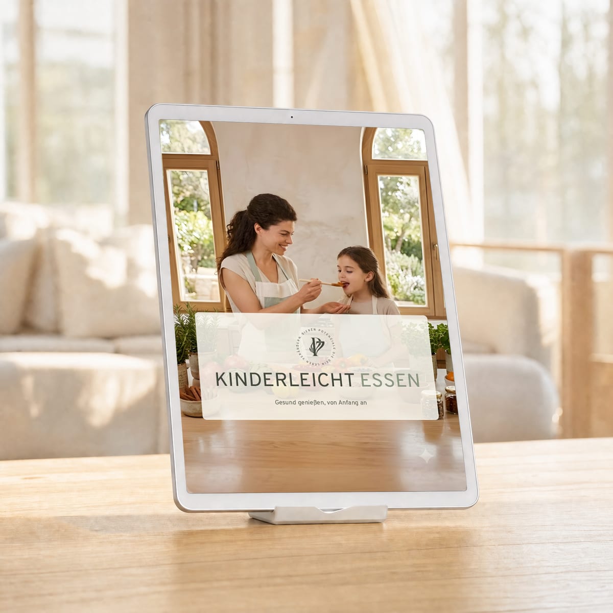Das E-Booklet Kinderleicht essen auf dem Tablet